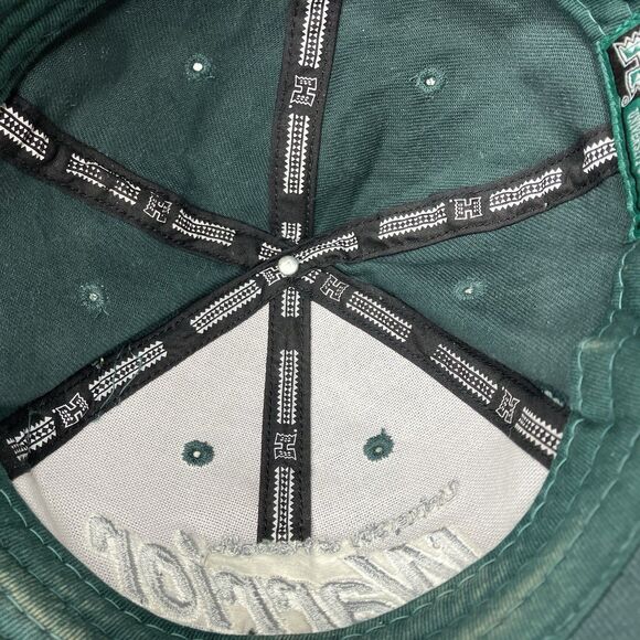 University of Hawaii Warrior Baseball Hat Cap Green Silver Strapback Embroidered - Picture 11 of 14